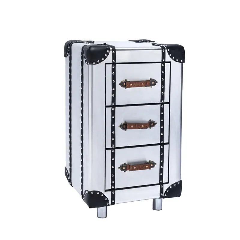 Silberner Truhen-Design Dreischubladen-Schrank für Gabbiano Friseurwagen Alu G316