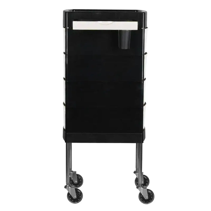 Schwarzer rollender Friseursalonwagen Gabbiano FT65-1 schwarz/weiß
