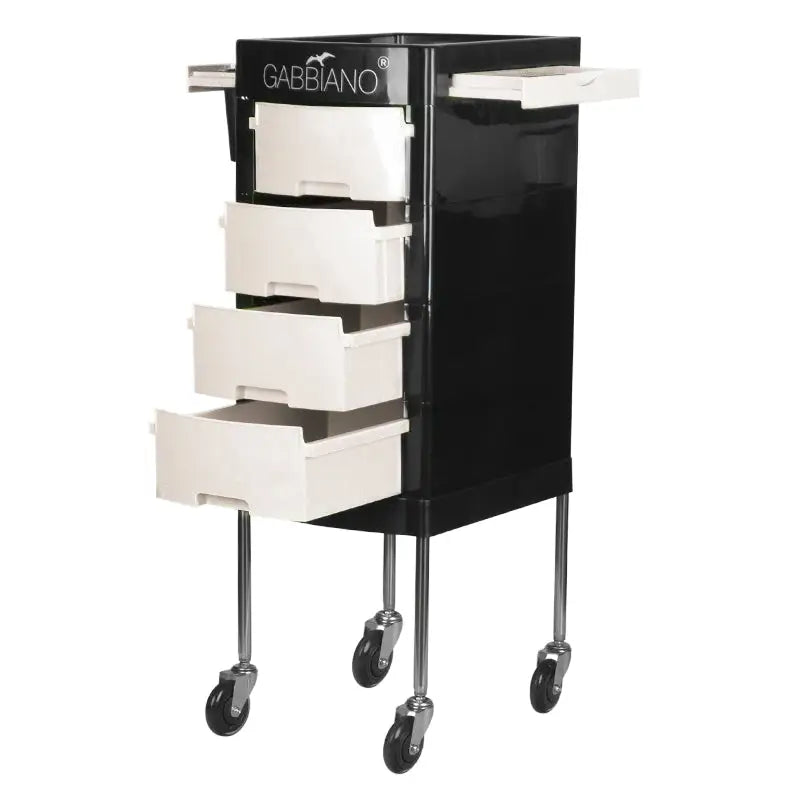 Schwarzer und weißer Rollbarer Friseurumwagen Gabbiano FT65-1 style