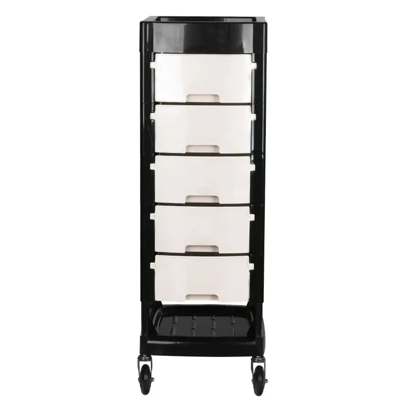 Schwarzer und weißer rollender Friseurwagen Gabbiano FT65 Black White