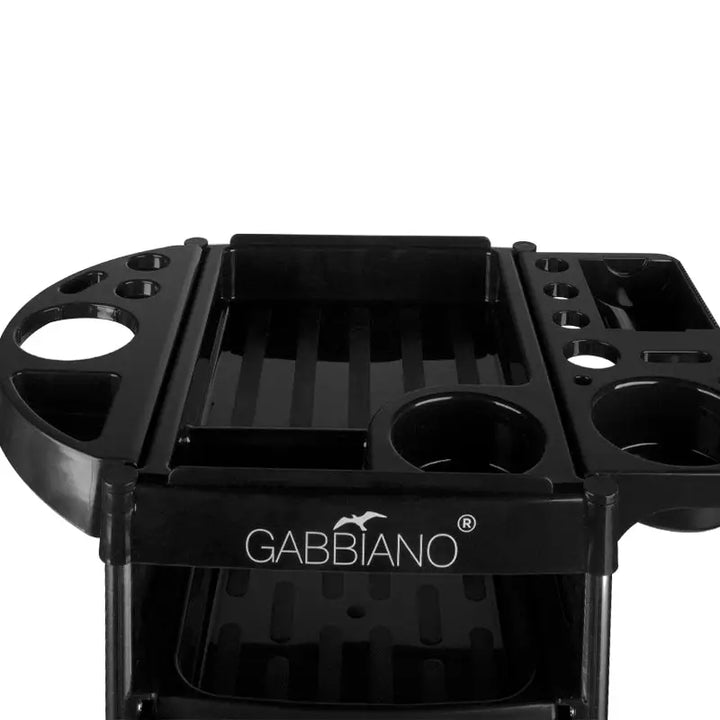 Schwarzer Friseurlwagen Gabbiano FX10C für Salon Zubehör
