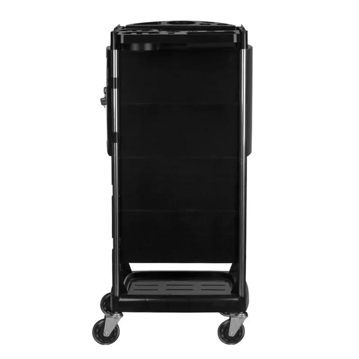 Schwarzer Rollwagen für Friseurbedarf Gabbiano FX10C in elegantem Design
