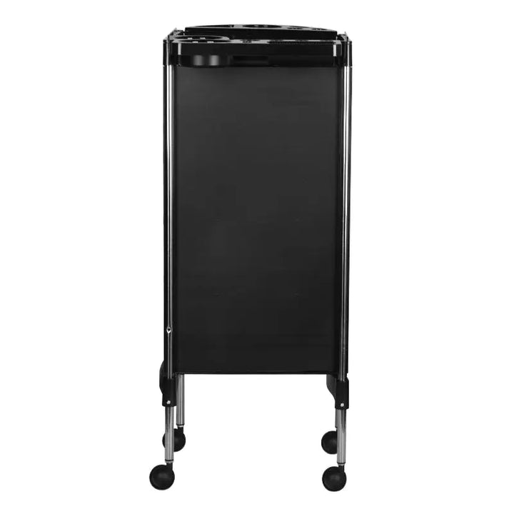 Schwarzer Gabbiano Friseurwagen fx11-5 mit rollendem Stauraum und Rollen