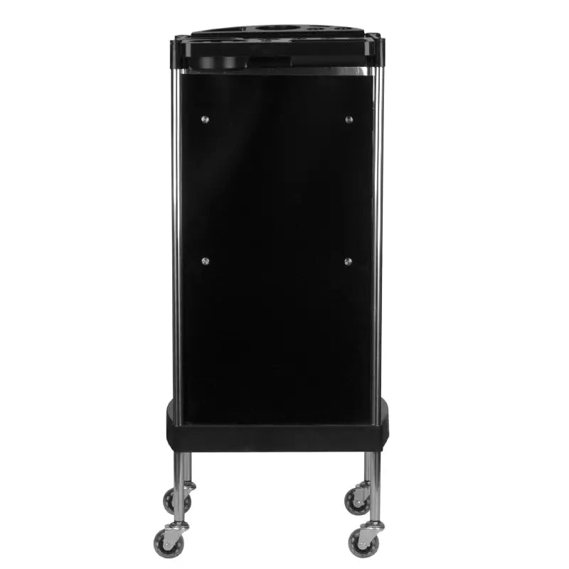 Schwarzer Gabbiano Friseurwagen FX11-A mit Rollen und Stauraum
