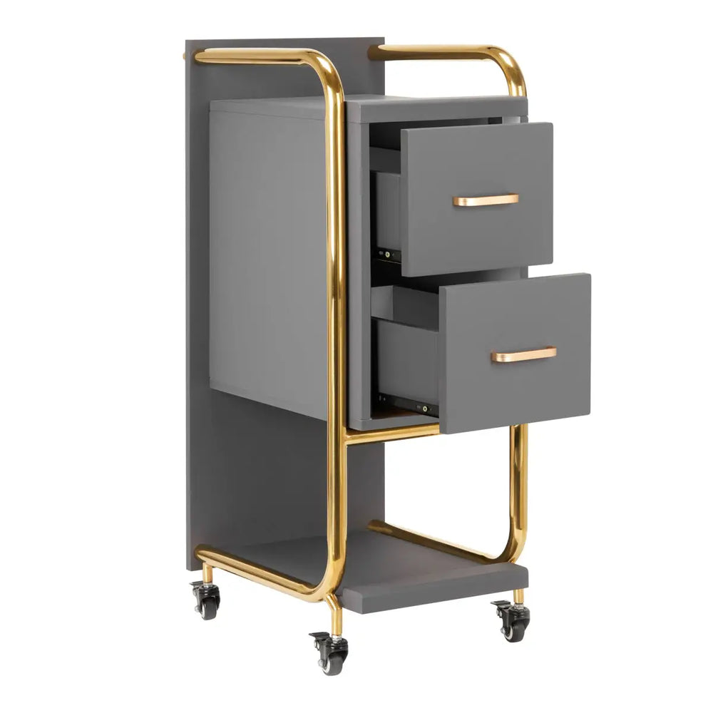 Gabbiano Friseurwagen Solo Gold Grau - Friseurwagen