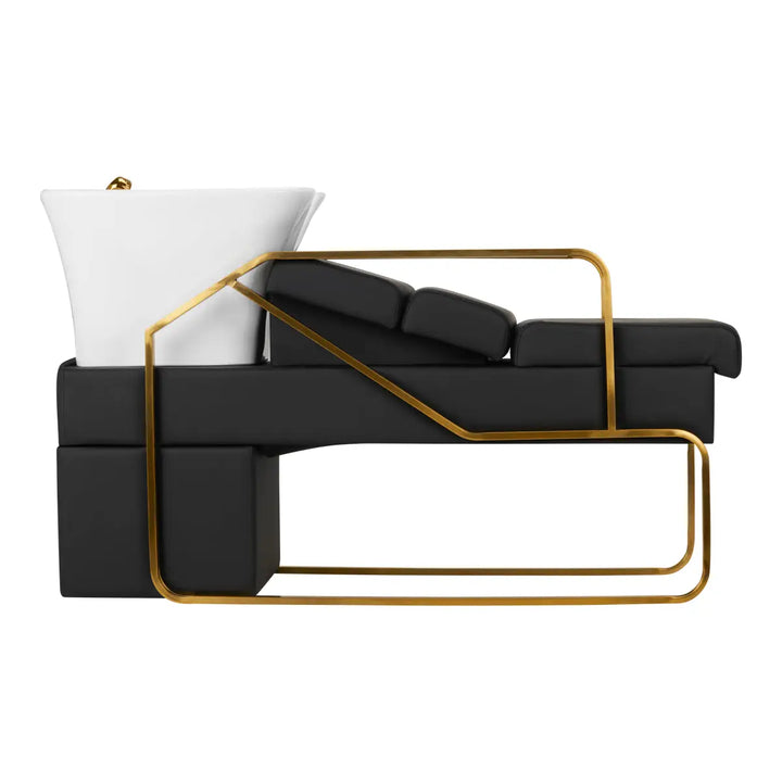 Gabbiano Friseurwaschanlage Diana Gold Schwarz - Friseur-Waschbecken