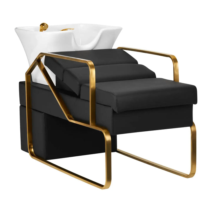 Gabbiano Friseurwaschanlage Diana Gold Schwarz - Friseur-Waschbecken