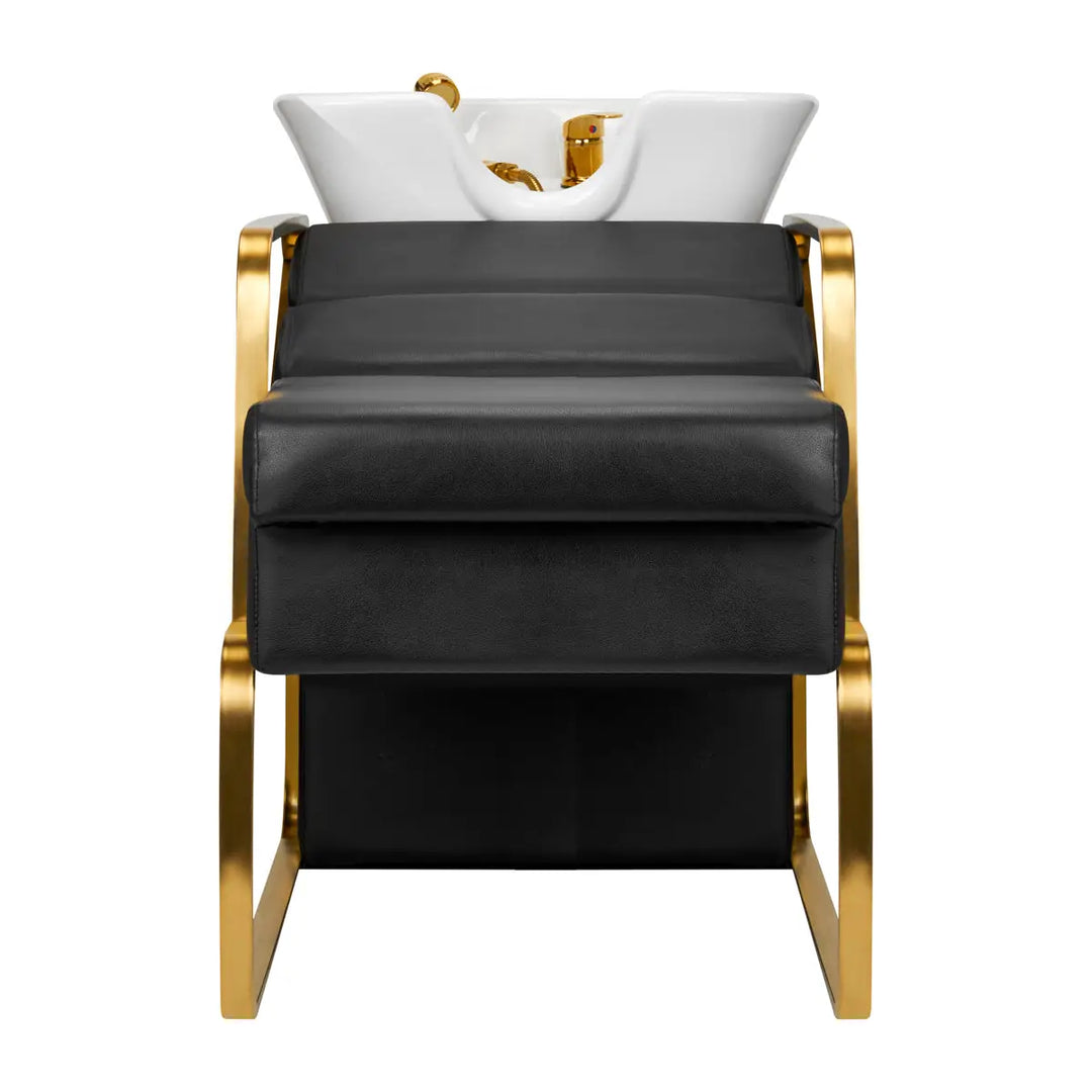 Gabbiano Friseurwaschanlage Diana Gold Schwarz - Friseur-Waschbecken
