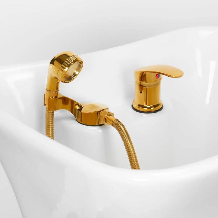 Gabbiano Friseurwaschanlage Diana Gold Schwarz - Friseur-Waschbecken