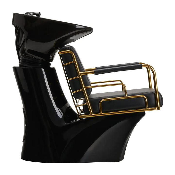 Gabbiano Friseurwaschanlage Prato Gold - Schwarz - Friseur-Waschbecken