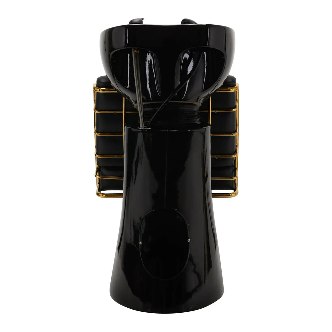 Gabbiano Friseurwaschanlage Prato Gold - Schwarz - Friseur-Waschbecken