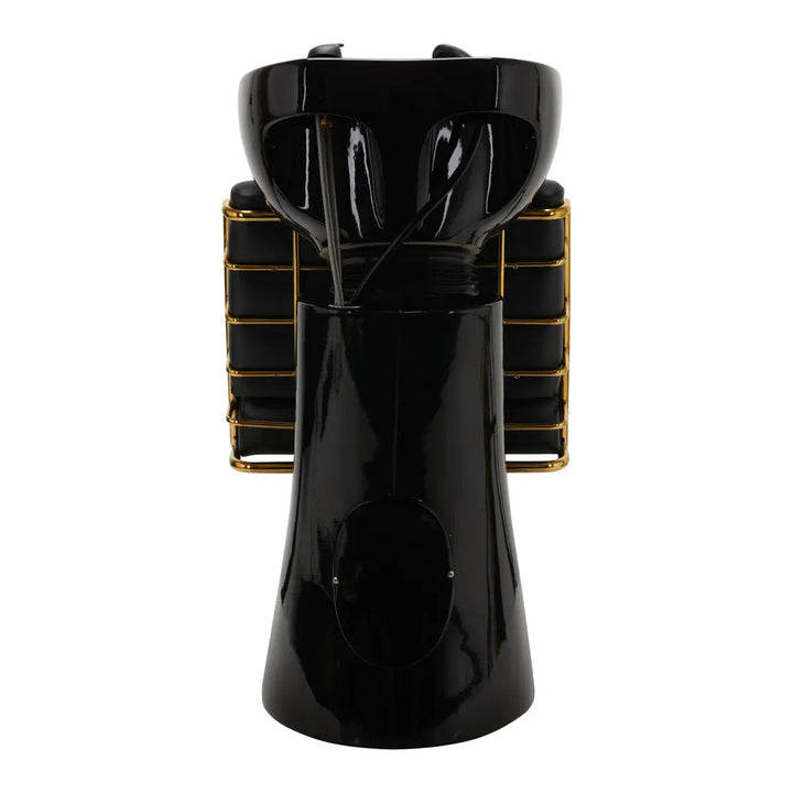 Gabbiano Friseurwaschanlage Prato Gold - Schwarz - Friseur-Waschbecken