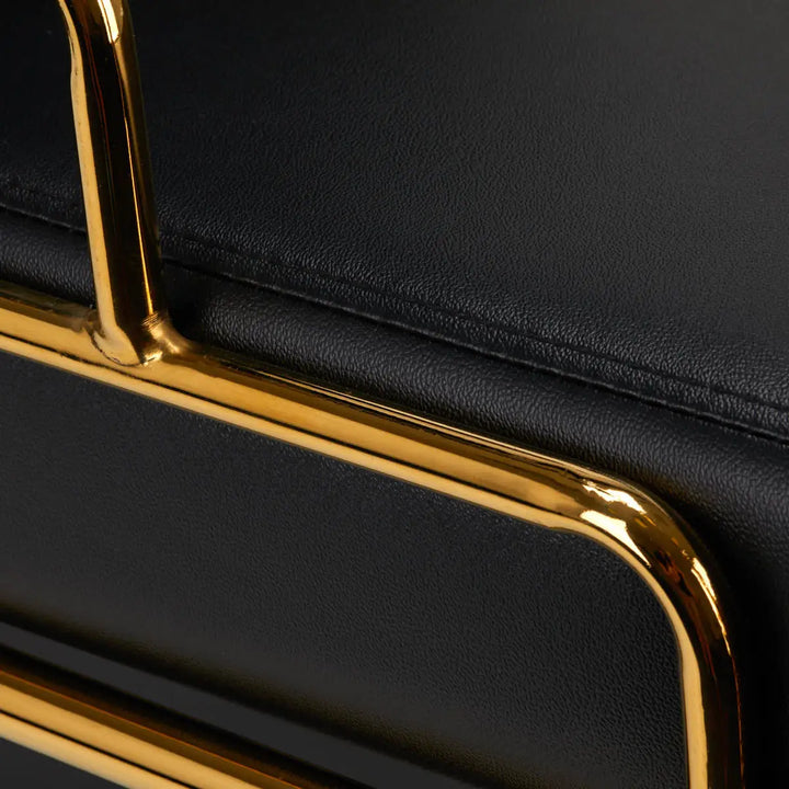 Gabbiano Friseurwaschanlage Prato Gold - Schwarz - Friseur-Waschbecken