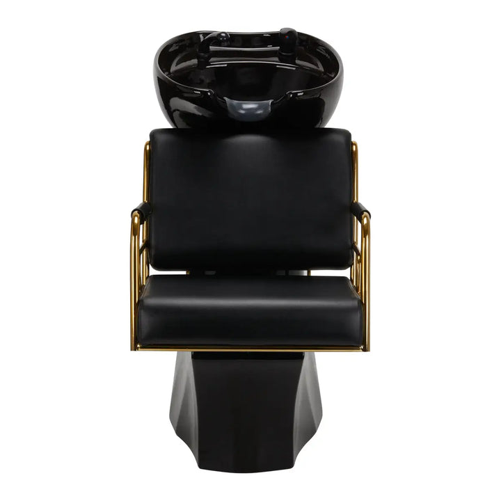 Gabbiano Friseurwaschanlage Prato Gold - Schwarz - Friseur-Waschbecken