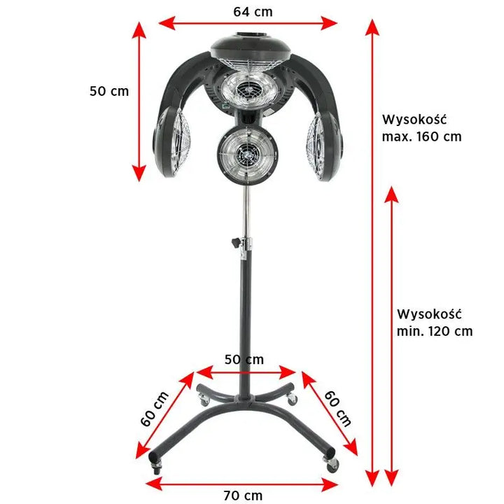 Haarstyling Trockenschutzhaube mit verstellbarer Höhe Gabbiano Infrarotheiztrockenhaube