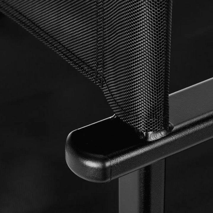 Gabbiano Klappbarer Schminkstuhl Aluminium Schwarz - Friseurstuhl