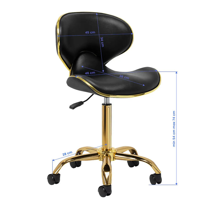 Gabbiano Kosmetikhocker Q-4599G schwarz - Kosmetikhocker
