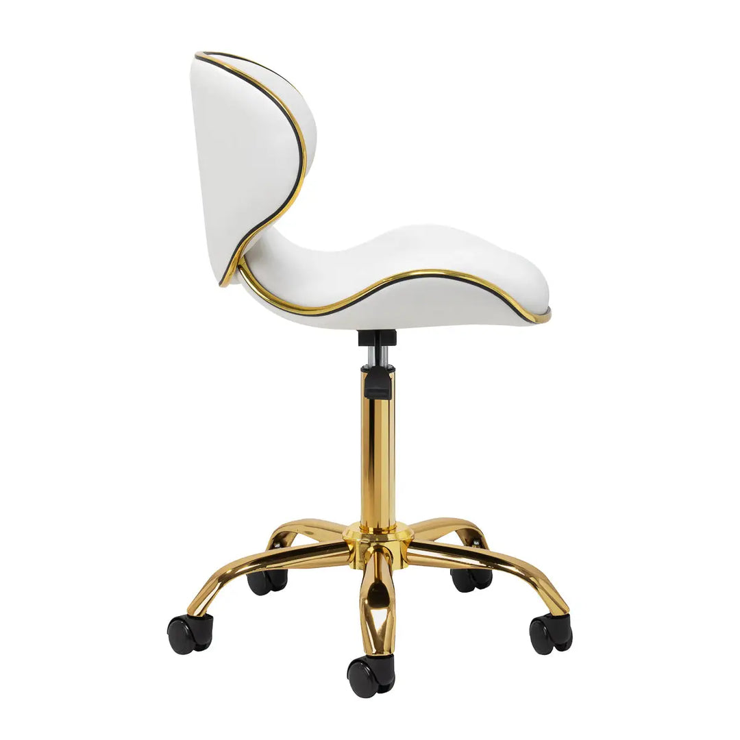 Gabbiano Kosmetikhocker Q-4599G Weiß - Kosmetikhocker