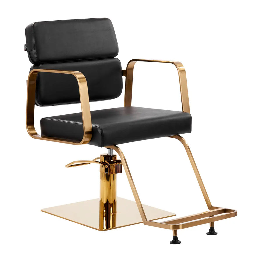 Gabbiano Porto-GM Friseurstuhl schwarz - Friseurstuhl