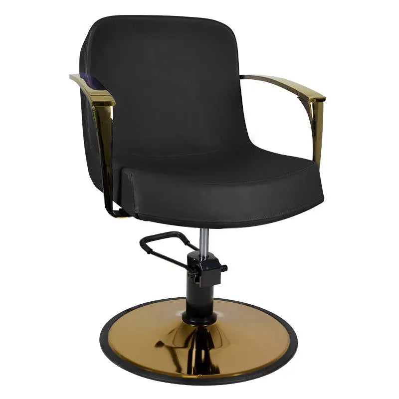 Gabbiano Styling-Stuhl Bologna Gold - Schwarz - Friseurstuhl