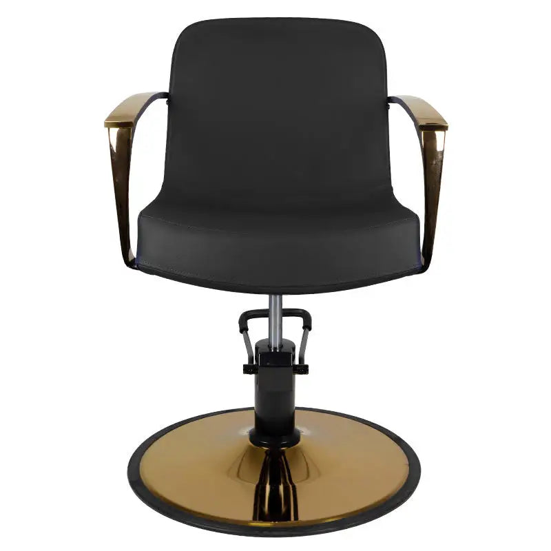 Gabbiano Styling-Stuhl Bologna Gold - Schwarz - Friseurstuhl