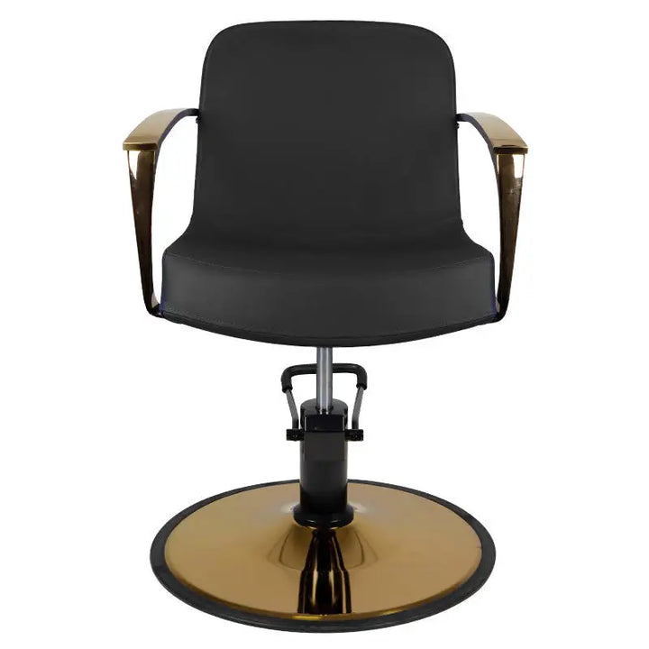 Gabbiano Styling-Stuhl Bologna Gold - Schwarz - Friseurstuhl