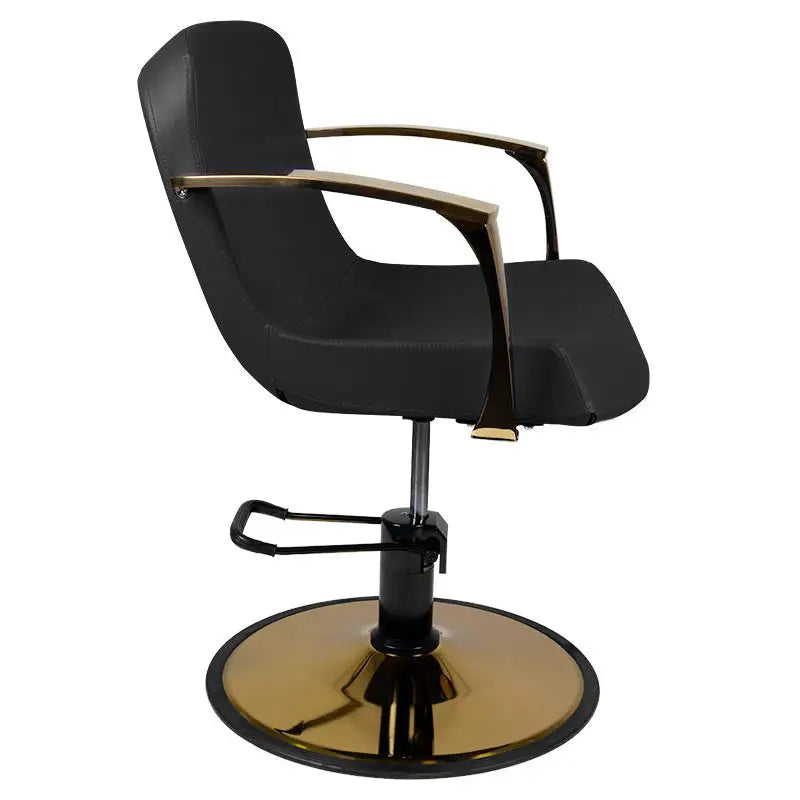 Gabbiano Styling-Stuhl Bologna Gold - Schwarz - Friseurstuhl