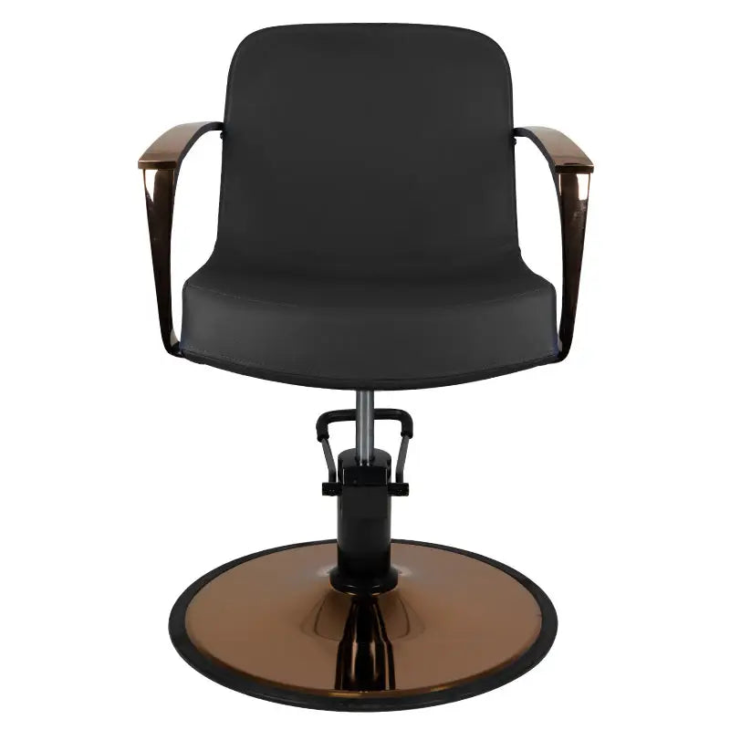 Gabbiano Styling-Stuhl Bologna Kupfer Schwarz - Friseurstuhl