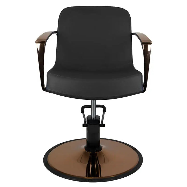 Gabbiano Styling-Stuhl Bologna Kupfer Schwarz - Friseurstuhl