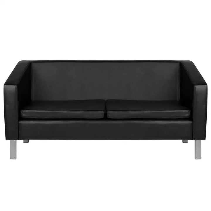 Schwarzes Ledersofa Gabbiano Wartezimmersofa bm18003 Zwei-Sitzer komfortabel