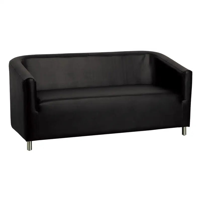 Schwarzes Lederimitat loveseat Gabbiano Wartezimmersofa M21 für modernes Wohnzimmer