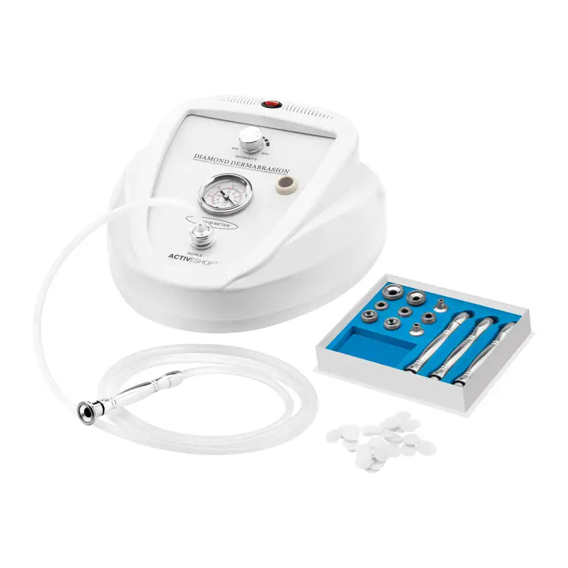 Weiße Diamant-Mikrodermabrasion Maschine mit Zubehör für professionelle Hautpflege
