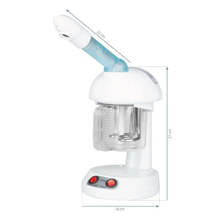 Weiße Gesichtsdampfer mit Maßen für Giovanni Bedampfer Mini F-17 Produkt