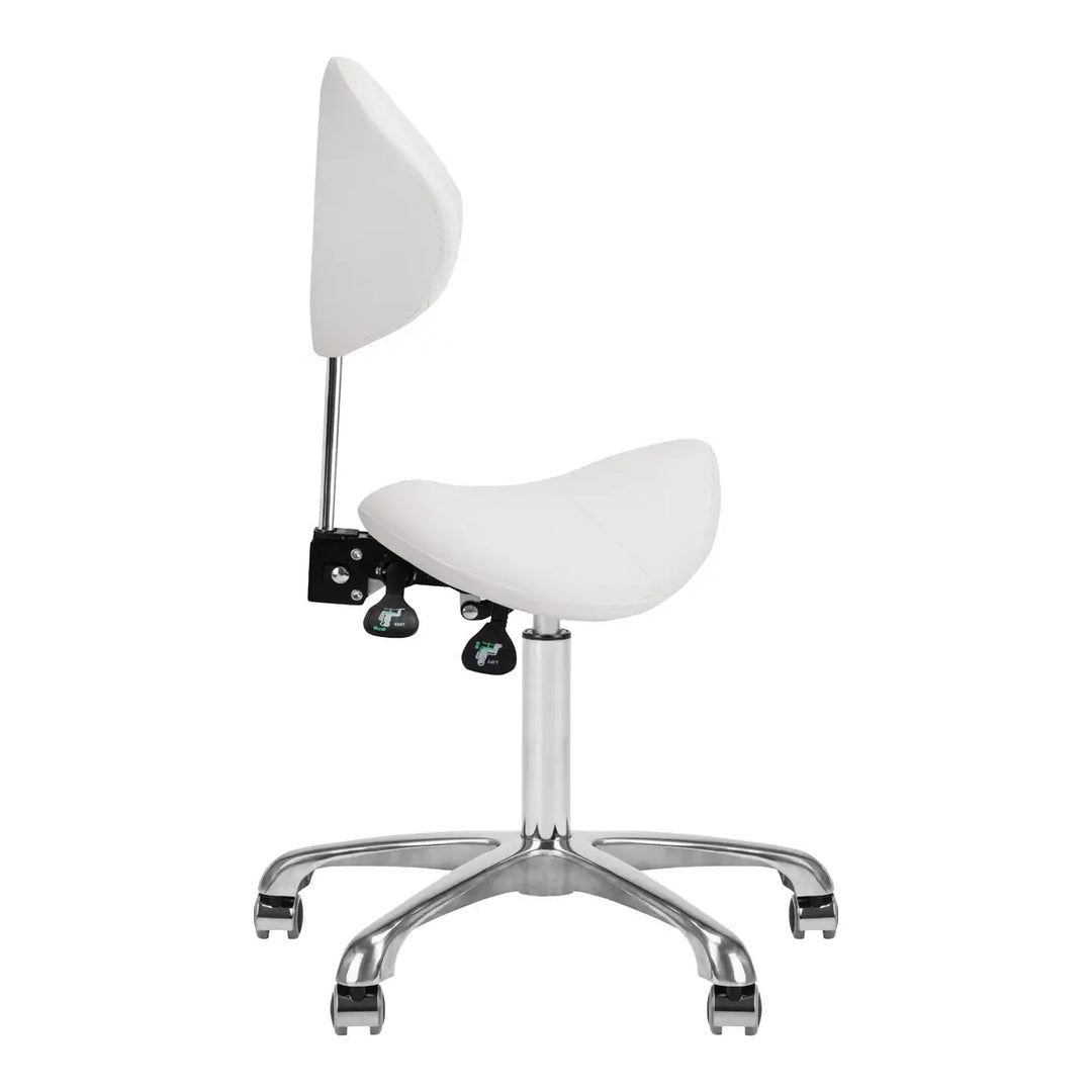 Giovanni Kosmetikhocker 1004 Weiß - Friseurstuhl