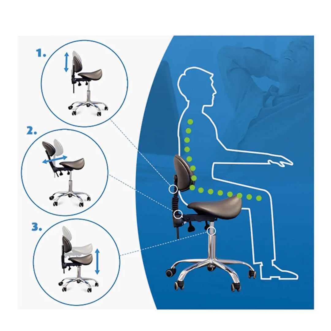 Giovanni Kosmetikhocker 1004 Weiß - Friseurstuhl