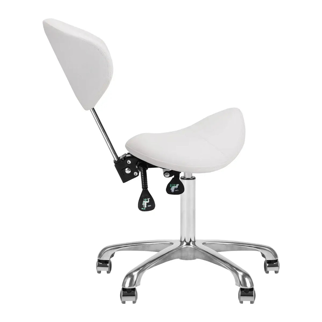 Giovanni Kosmetikhocker 1004 Weiß - Friseurstuhl