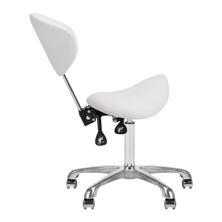 Giovanni Kosmetikhocker 1004 Weiß - Friseurstuhl
