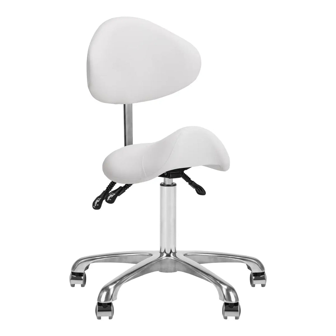 Giovanni Kosmetikhocker 1004 Weiß - Friseurstuhl