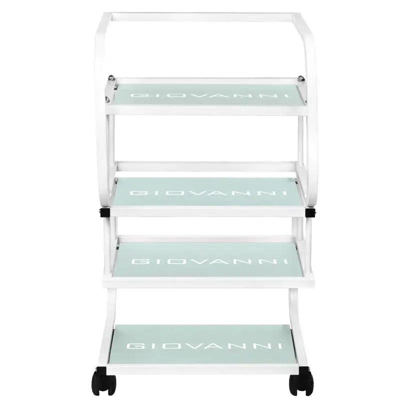Weiße Rollenschwungwagen Giovanni Kosmetikwagen typ 1012 für Salons und Friseure