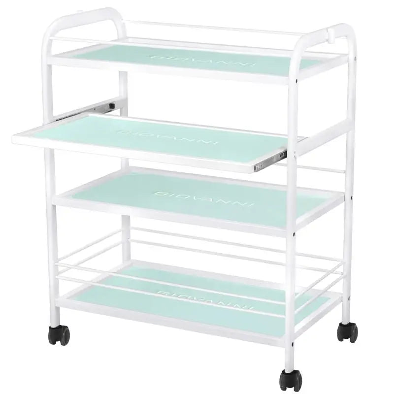 Weiße rollende Utility-Wagen Giovanni Kosmetikwagen Typ 1015
