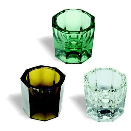 Drei achteckige Glasdappen-Schalen im Produkt Glas Clear