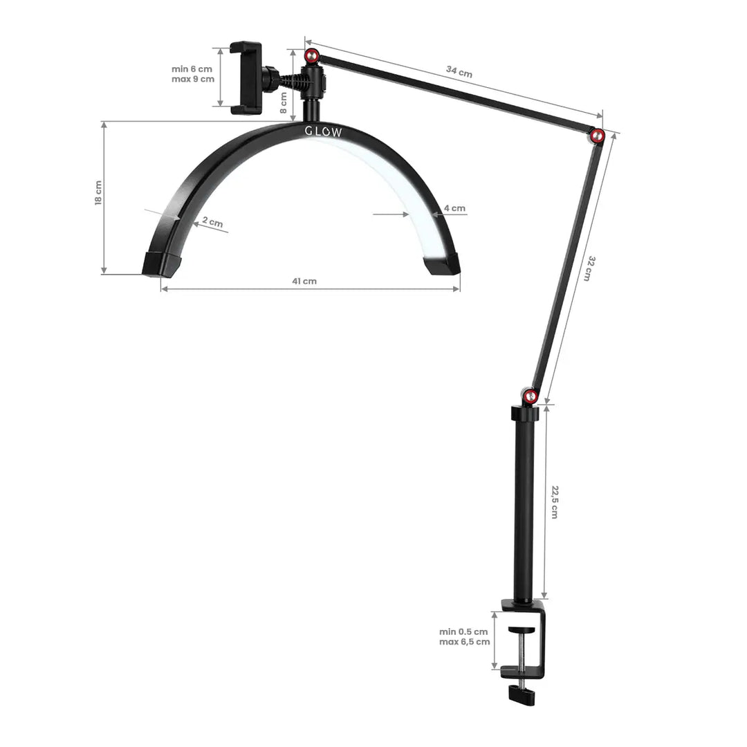 Glow MX3 Arbeitsplatten-OP-Leuchte schwarz