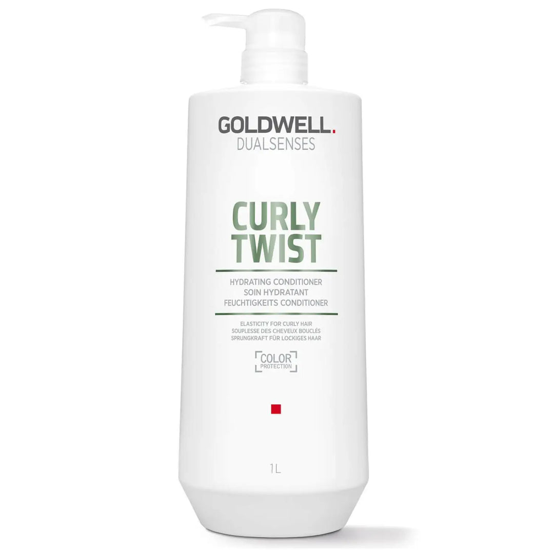 Weiße Flasche Goldwell Dualsenses Curly Twist feuchtigkeitsspendende Spülung für Locken