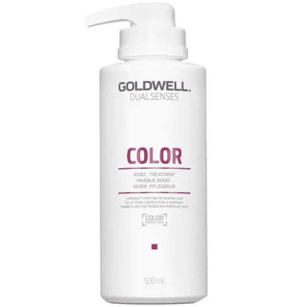 Weiße Flasche mit Pumpspender für Goldwell Dualsenses Color 60 Sek. Pflegekur