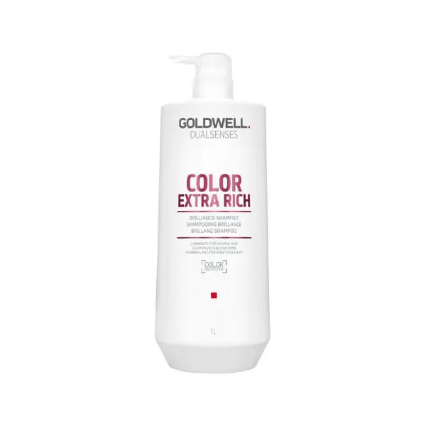 Weiße Flasche Goldwell Dualsenses Color Extra Rich Brilliance Shampoo Produktbild