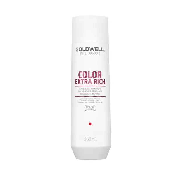 Weiße Flasche Goldwell Dualsenses Color Extra Rich Brilliance Shampoo