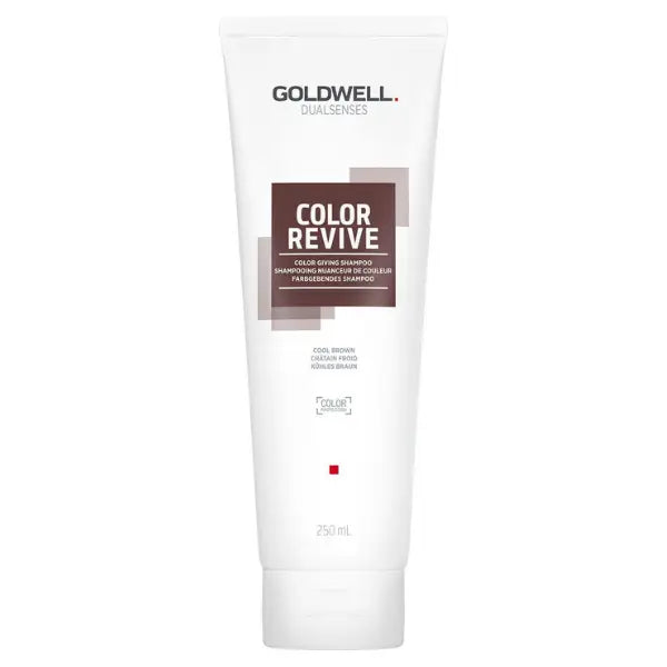 Weiße Tube Goldwell Dualsenses Color Revive Shampoo auf weißem Hintergrund