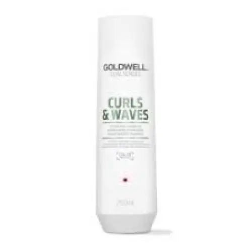 Weiße Flasche Goldwell Dualsenses Curls & Waves Shampoo auf weißem Hintergrund