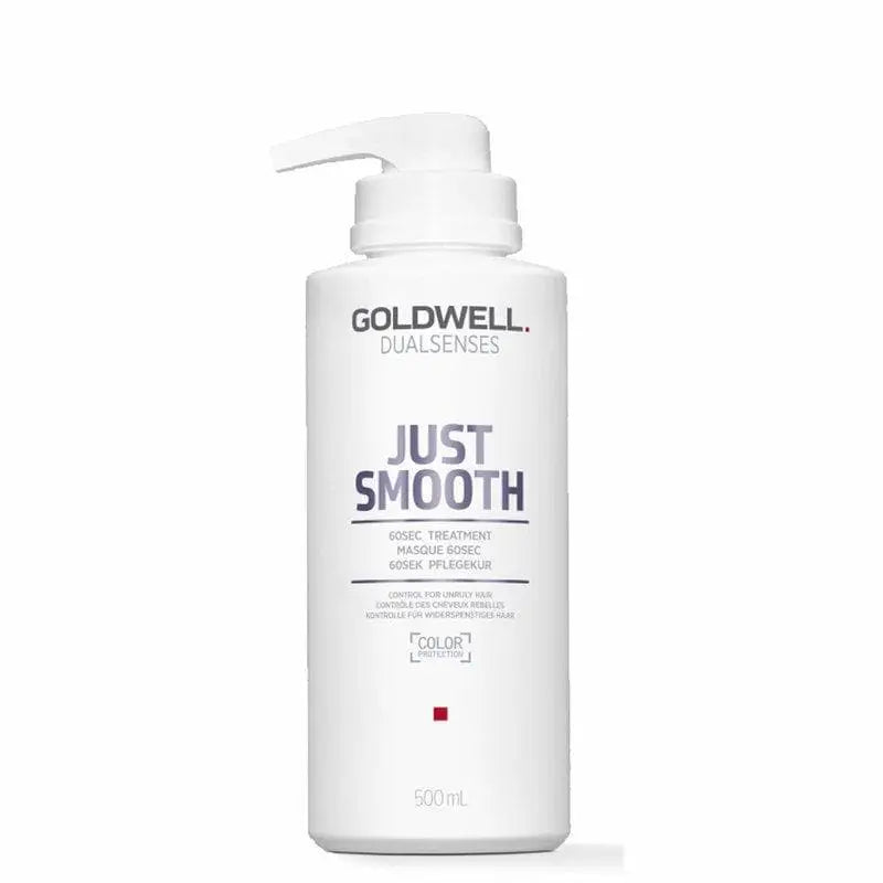 Weiße Flasche Goldwell Dualsenses Just Smooth 60sec Haarbehandlung