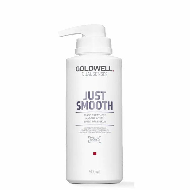 Weiße Flasche Goldwell Dualsenses Just Smooth 60sec Haarbehandlung